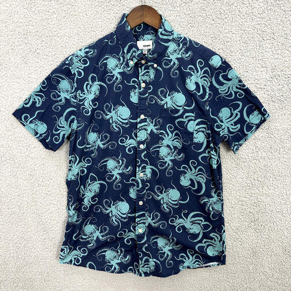 Sonoma Other - Sonoma Short Sleeve Button Up Shirt Mens Medium Blue Octopus Beach Preppy Resort